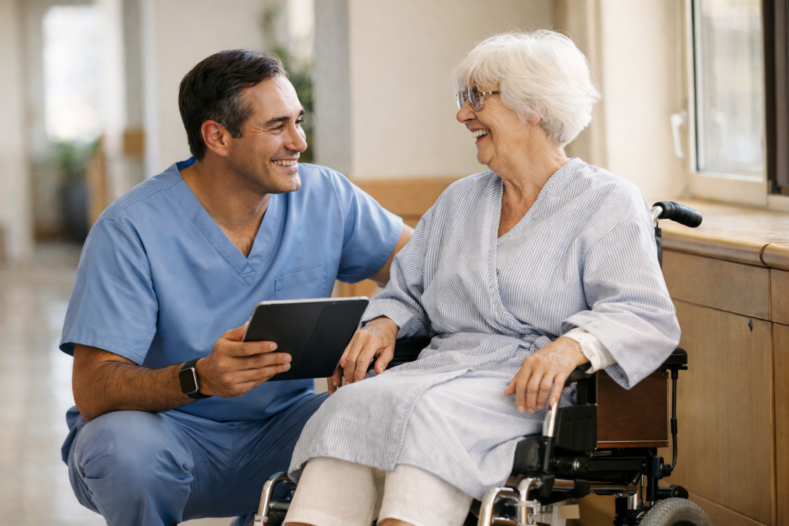 Zorgmedewerker met client